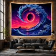 thumbnail image 6 of Ocean Waves Colossal with Wave Dynamic Motion Curling, Mystical Fantasy for Space Lovers, Galaxy Room Decor, Graduation Gift, Tapestry Wall Hanging for Bedroom and Dorm, 6 of 7