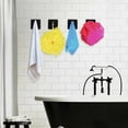 thumbnail image 4 of Ganchos de pared adhesivos con acabado negro mate, ganchos autoadhesivos resistentes para toallas de baño, abrigos, simplicidad elegante, 4 of 5
