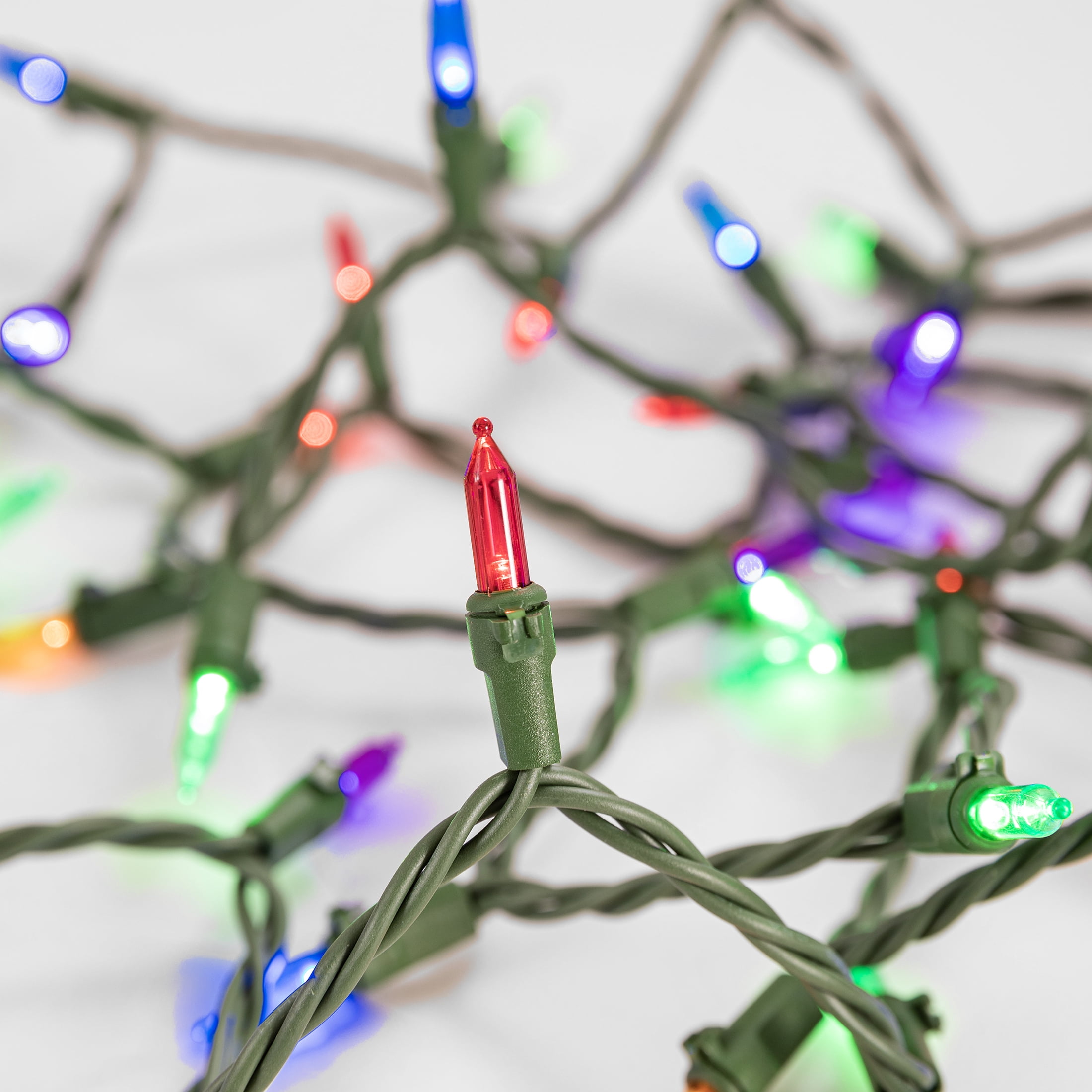 Indoor/Outdoor 50-Count LED Mini Christmas String Lights, Multicolor, 10.2', by Holiday Time