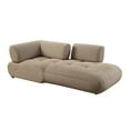 thumbnail image 5 of ACME Carrick Mesh Fabric Upholstered Sectional Sofa with 6 Pillows in Beige, 5 of 11