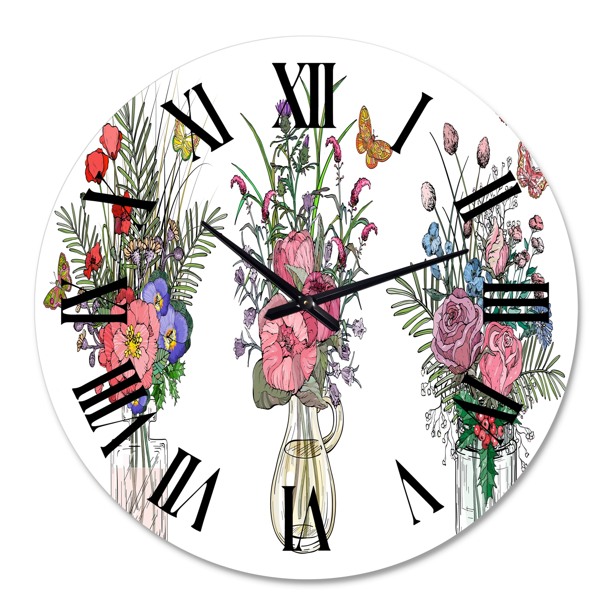 Designart 1 in Farmhouse Wall Clock