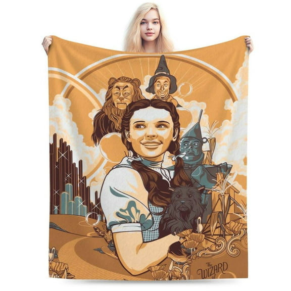 Poster Wizard Of Oz Blankets Lightweight Soft Flannel Throw Blanket Decoration Blanket All Seasons 50x40
