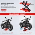thumbnail image 4 of Garvee Motorcycle Scissor Lift Jack, Scissor Jack with Saddle & Safety Pin, 1100 LBS Capacity Motor-Cycle Lift for ATVs, Dirt Bikes, 4 of 6