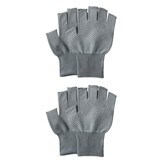 2 Pairs Breathable Sweat Absorbing Half-finger Gloves High Elastic Wear-resistant Outdoor Bicycle Non-slip Compression Gloves Cycling Supplies