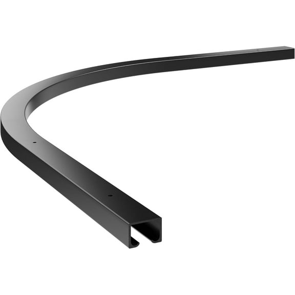 Curtain Track - Corner Section for Ceiling Curtain Track - USA Made - 90 Degree Bend, Jet Black