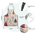 thumbnail image 7 of Beige Christmas Tree Pattern Kids Aprons for Girls and Boys,Adjustable Neck Strap Toddler Aprons for Kids Cooking Baking, 7 of 7