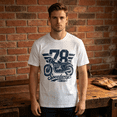 thumbnail image 2 of NUBILY Men's T-Shirts Graphic Retro 78 Speedway Motorcycle - 100% Cotton Vintage Biker Graphic Tee - Short Sleeve,White,2XL, 2 of 8