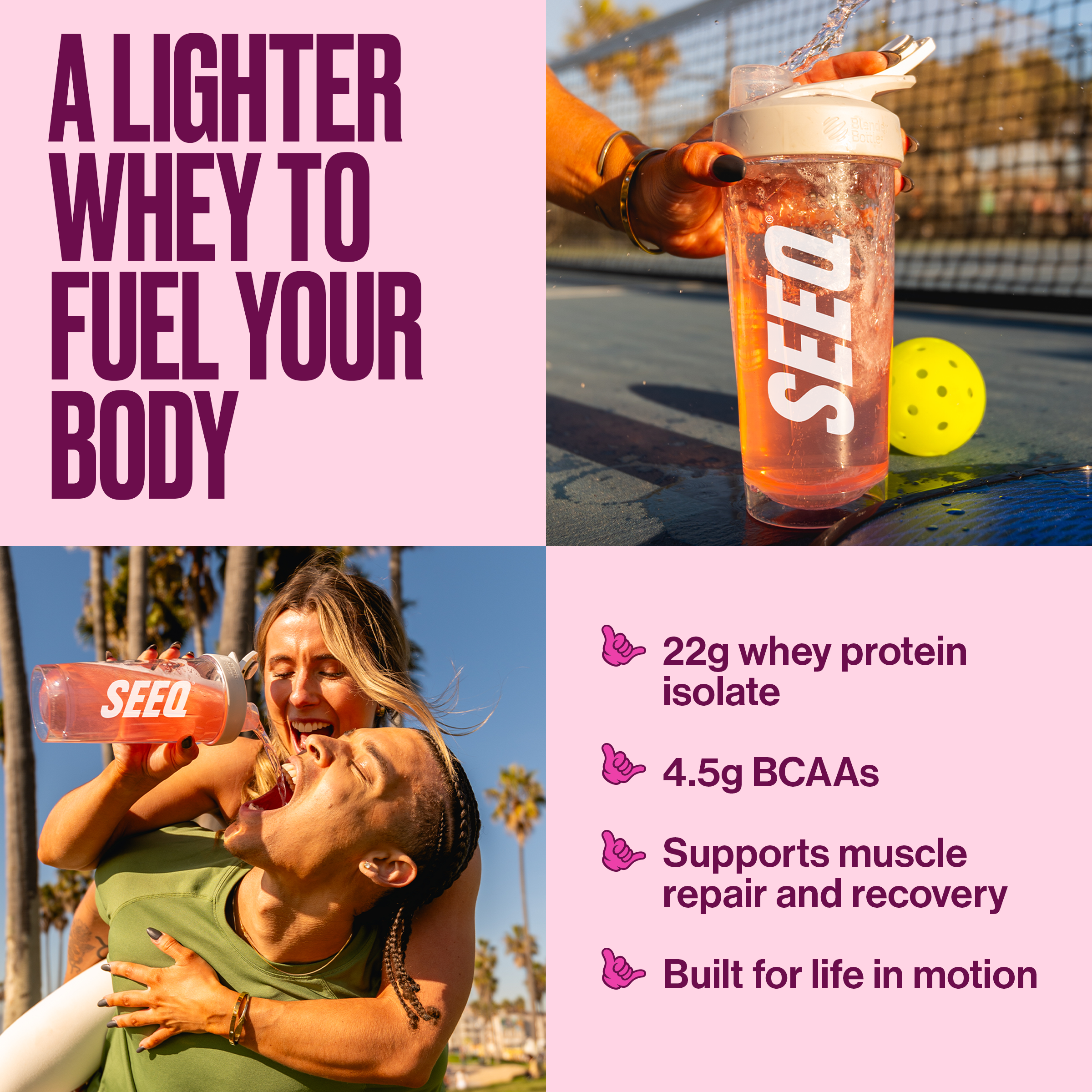 Seeq Protein Powder Tropical Pack, 12 On-The-Go Single Serve Packs