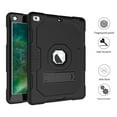 thumbnail image 4 of ELEHOLD Rugged Hybrid Case for iPad 6th/5th Gen/Pro 9.7 inch (2018/2017/2016) Three-Layer Full Protection Hidden Kickstand Shockproof Durable Case for iPad 9.7 ,Black, 4 of 7