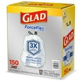 Glad ForceFlex Tall Drawstring Trash Bags with OdorShield, 13 Gallon
