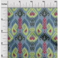 thumbnail image 1 of oneOone Polyester Lycra Fabric Swirl & Paisley Ikat Printed Fabric 1 Yard 56 Inch Wide, 1 of 1