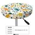 thumbnail image 4 of Lsque Dinosaurs and Tropical Leaves Round Bar chair cushion covers Velvet Fabric Premium Comfort Protects from Scratches and Stains for 14-17 Inch Chair- 14 inch, 4 of 7