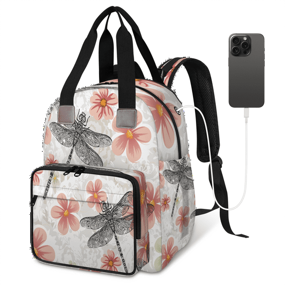 Diaper Bag Backpack,Multifunction Baby Travel Bag with USB Charging Port,Insulated Pocket,Stroller Straps,Maternity Backpack