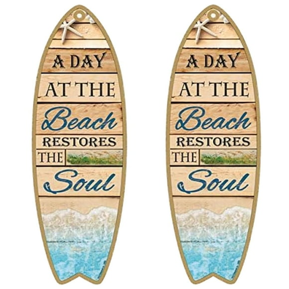 Tabla de surf para decoración SurfSlice 2Pzas 16x45cm Madera Tabla de Surf.