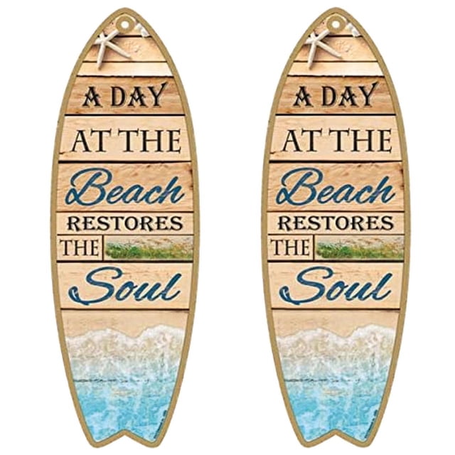 Tabla de surf para decoración SurfSlice 2Pzas 16x45cm Madera Tabla de Surf.