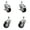 4 Swivel w/2 Top Lock Brakes, variant on 3.5 Inch SS Black Polyurethane Swivel 12mm Threaded Stem Caster with Brake