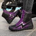 thumbnail image 6 of Men's and women's all-season motorcycle riding boots and motorcycle shoes,Black purple,46, 6 of 12