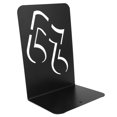 thumbnail image 5 of 2 Pcs Black Metal Bookend Non Slip Heavy Duty Book End For Bookshelves Cabinets Offices, 5 of 21