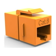ACCL Cat.6 Inline Coupler w/Keystone Latch Orange, 1 Pack