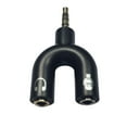 WENXUAN 35mm Stereo Splitter Audio to Mic Headset Jack Plug Phone For