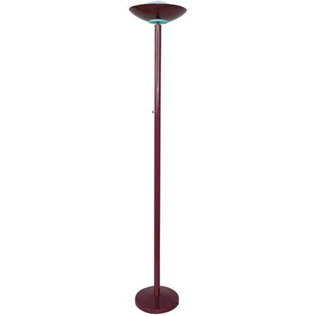ORE International 190W Halogen Torchiere Floor Lamp, Burgundy ... ORE International 190W Halogen Torchiere Floor Lamp, Burgundy ...