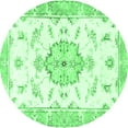 thumbnail image 1 of Ahgly Company Indoor Round Medallion Emerald Green Traditional Area Rugs, 3' Round, 1 of 4