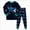 A116-Black, variant on Boys 2‑Piece Sleepwear Set with Cartoon Print,Long Sleeve Fabric Pajamas 7-8 Years
