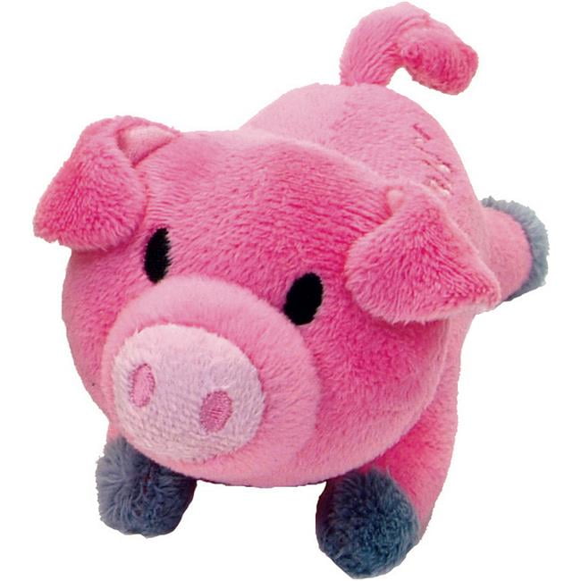 4.5 in. Lil Pals Plush Dog Toy Pig, Pink