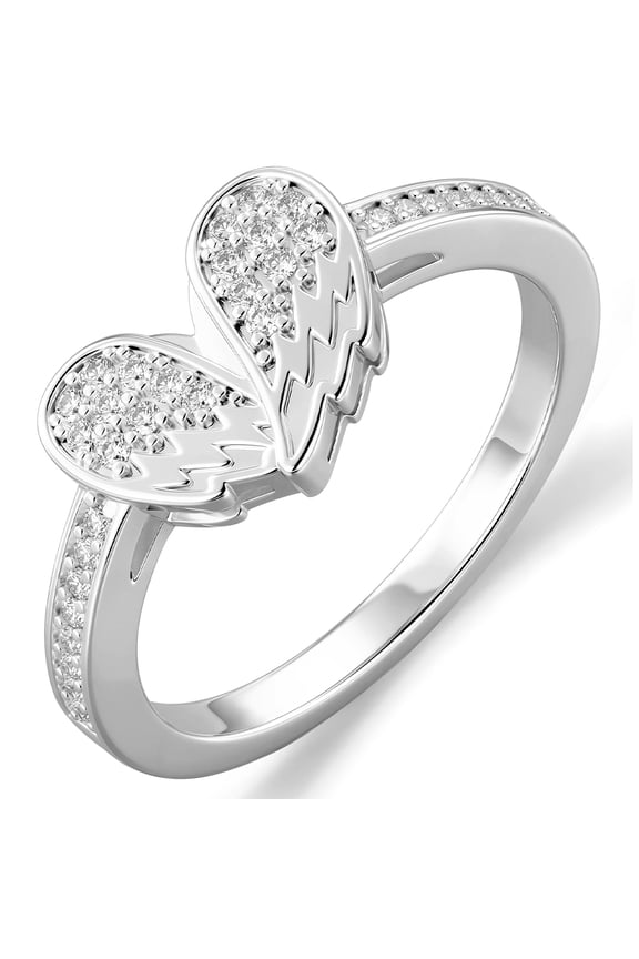 S925 Sterling Silver Plated Love Heart Rings for Women CZ Eternity Promise Wedding Band Engagement Rings Birthday Mothers Day Jewelry Gifts Her Teen Wife Mom Girlfriend Ideas