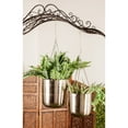 thumbnail image 2 of DecMode 9", 11" Silver Metal Glam Planter, 2 - Pieces, 2 of 6