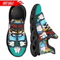 thumbnail image 1 of Nueva tendencia, zapatos planos para mujer con estampado de dibujos animados de dentista y dientes, zapatos casuales de malla transpirable, zapatillas para mujer, 1 of 6