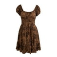 thumbnail image 5 of Jessica Simpson Women's Leah Ruched Mini Dress with Puff Sleeves, Sizes XS-XL, 5 of 6