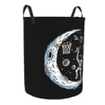 thumbnail image 2 of XMXT Collapsible Laundry Basket, Astronauts Playing Basketball Polyester Waterproof Laundry Hamper, 62L, 2 of 8