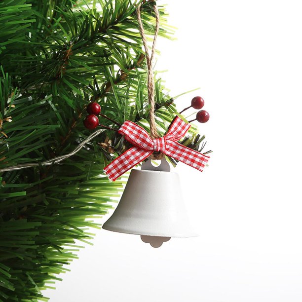 Campana de hierro para decoración de árbol de Navidad, adorno colgante para fiesta, regalo de Navidad