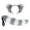 Gray and white-2Pcs, variant on Anime Cat Fox Wolf Ears Headband Furry Tail Plush Cat Paws Gloves Set, Halloween Animal Party Costumes Fursuit Therian Accessories