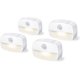 thumbnail image 1 of Juego de 4 lámparas de inducción inalámbricas, luces LED de noche para escaleras, pasillos, cocinas y dormitorios, luz blanca., 1 of 5