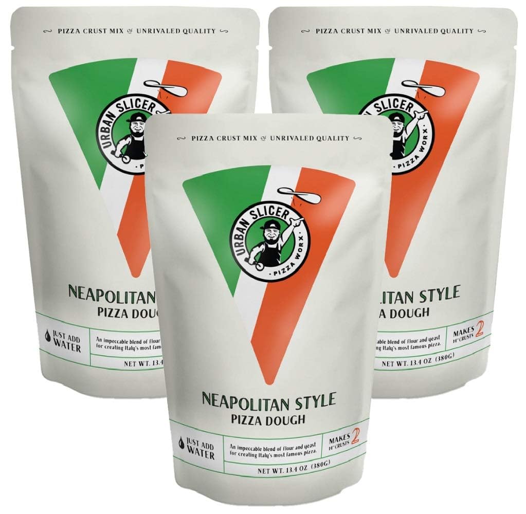 Urban Slicer Pizza Worx GGA1 - Neapolitan Style Pizza Dough - At-Home Pizza Making Kit for Classic Artisan Crust - 13.4 oz. Bags - 3 Pack - Makes 6 Pizzas