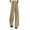 Khaki, variant on Womens Pants Casual Thin High Waist Wide Leg Trousers Straight Fit Flattering for Legs Lightweight Casual Breathable Khaki XXXXL
