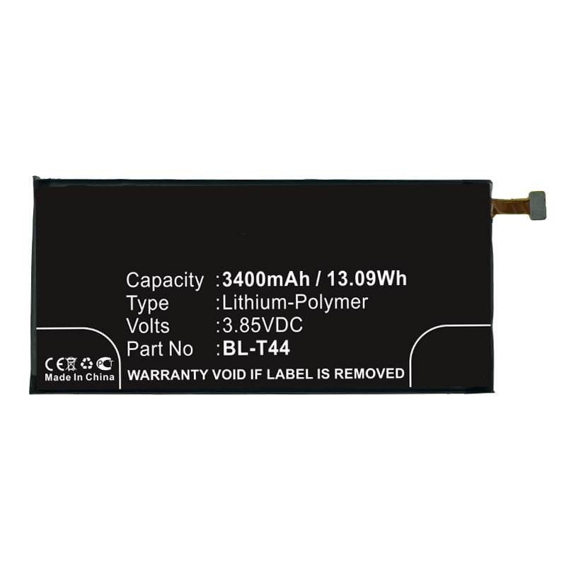 Synergy Digital Cell Phone Battery, Compatible with LG BL-T44, EAC64518701,  EAC64538301 Cell Phone Battery (, Li-Pol, 3400mAh) 