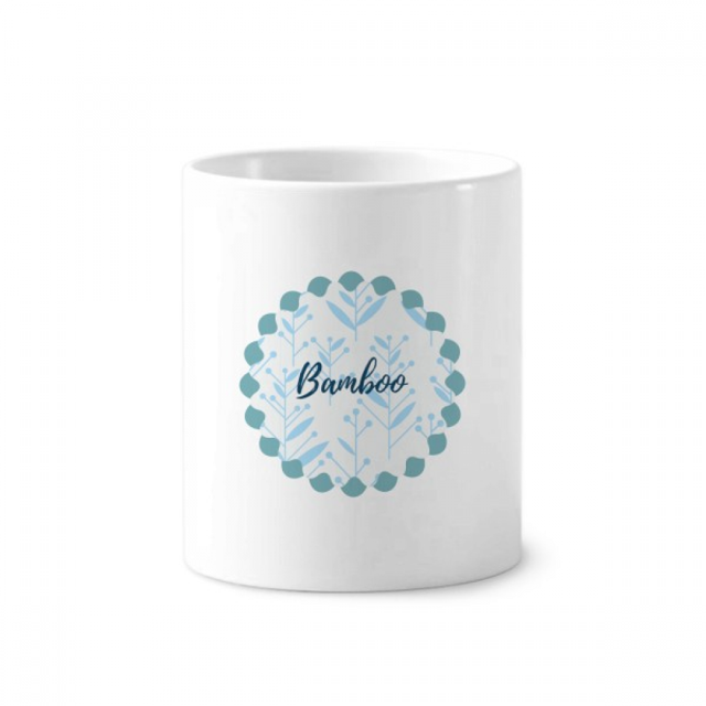 Blue Bud Flower Paint Toothbrush Pen Holder Mug Cerac Stand Pencil Cup