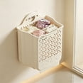 thumbnail image 6 of Wall Mounted Laundry Basket, Large Capacity Foldable Laundry Hamper for Bathroom, Space Saving Dirty Clothes Storage Bin, Beige, 6 of 6