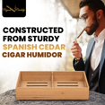 thumbnail image 2 of Quality Importers Spanish Cedar Cigar Tray, 2 of 8
