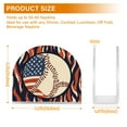thumbnail image 4 of Yayeee Napkin Holder for Table Set of 2 Kitchen Paper Tissue Organization, Baseball Pattern, 4 of 8