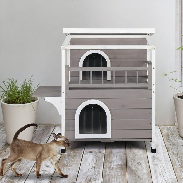 2 story cheap cat house