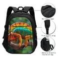 thumbnail image 3 of Fotbe Chameleon Mochila con Estampado y Puerto USB para Hombre y Mujer, Mochila Antirrobo, Mochila de Viaje, Mochila Escolar, Mochila Universitaria, 3 of 7