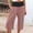 Pink, variant on Crop Wide Leg Jumpsuit High Waisted Cotton Linen Capris With Pockets Stretch Wide Leg Capris Elastic Waist Lightweight Capris Pull On Capri Palazzo Pants Solid Lounge Cropped Pants Green
