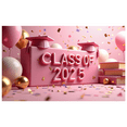 thumbnail image 3 of Graduation Party Decoration Class of 2025 Backdrop Celebration Supplies Banner Event Decorations Pink Balloons Photography Props Graduation Party Decor, 3 of 4