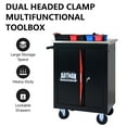 thumbnail image 4 of Aukfa Tool Chest on Wheels, Combination Workbench, Adjustable Shelf, Black, 4 of 9