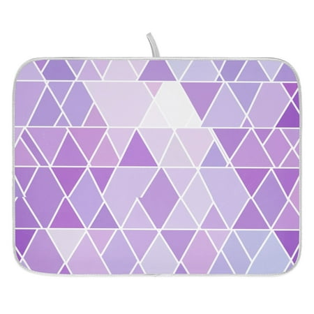 

Geometric Shapes Pattern Dish Drying Mat for Kitchen Quick Drying Absorbent Soft Durable 16 x 18