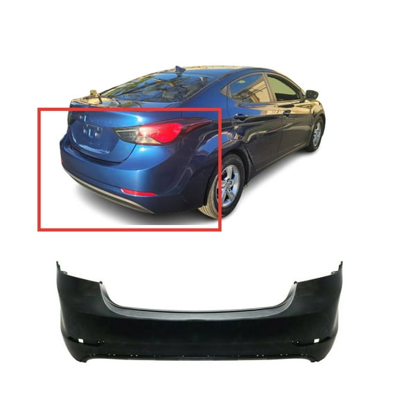 DCP Rear Bumper Cover for 2014-2016 Hyundai Elantra L GL GLS 866113Y700 HY1100201